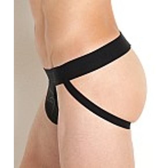 Mens Nasty Pig Jockstrap - Black Stealth Geometric Logo - XL Power Play - Picture 3 of 5
